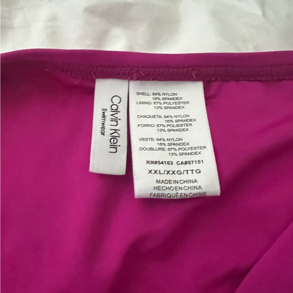 NWT Calvin Klein Peony Classic Hipster Bikini Swim Bottom, Size XXL - Picture 5 of 9